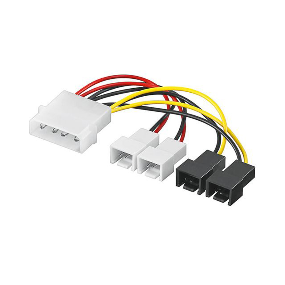 4 Pin Molex 3 Pin Fan Bağlantı Kablosu Dönüştürücü Çoklayıcı 4 Adet Fan Desteği