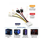 4 Pin Molex 3 Pin Fan Bağlantı Kablosu Dönüştürücü Çoklayıcı 4 Adet Fan Desteği