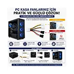 4 Pin Molex 3 Pin Fan Bağlantı Kablosu Dönüştürücü Çoklayıcı 4 Adet Fan Desteği