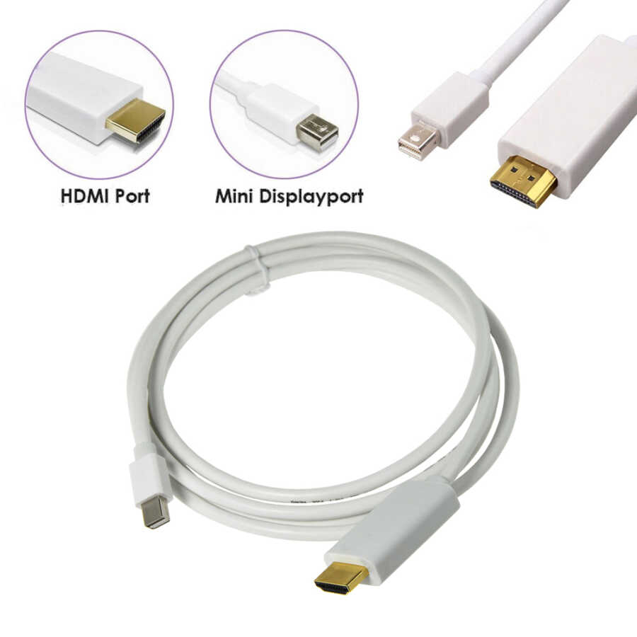 Mini Displayport to Hdmi Kablo Minidisplayport Thunderbolt Macbook - 1.8m