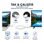 Mini Displayport to Hdmi Kablo Minidisplayport Thunderbolt Macbook - 1.8m