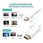 Mini Displayport to Hdmi Kablo Minidisplayport Thunderbolt Macbook - 1.8m