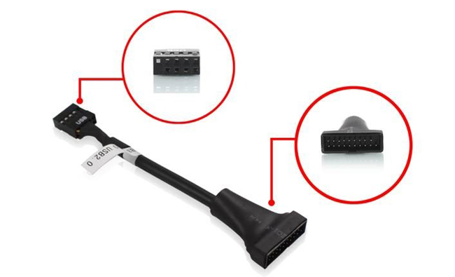 9 Pin Usb 2.0 To 19 Pin Usb 3.0 Çevirici Dönüştürücü Kablo
