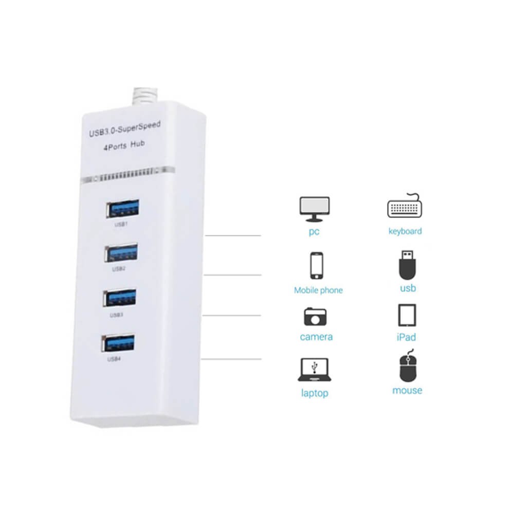 4 Port Usb 3.0 Hub Usb Çoklayıcı 5Gbps Chipli Versiyon