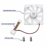 Işıklı Şeffaf 12 Cm Kasa Fanı Mavi Ledli - Vida Dahil