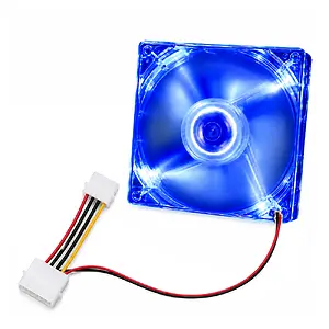 Işıklı Şeffaf 12 Cm Kasa Fanı Mavi Ledli - Vida Dahil