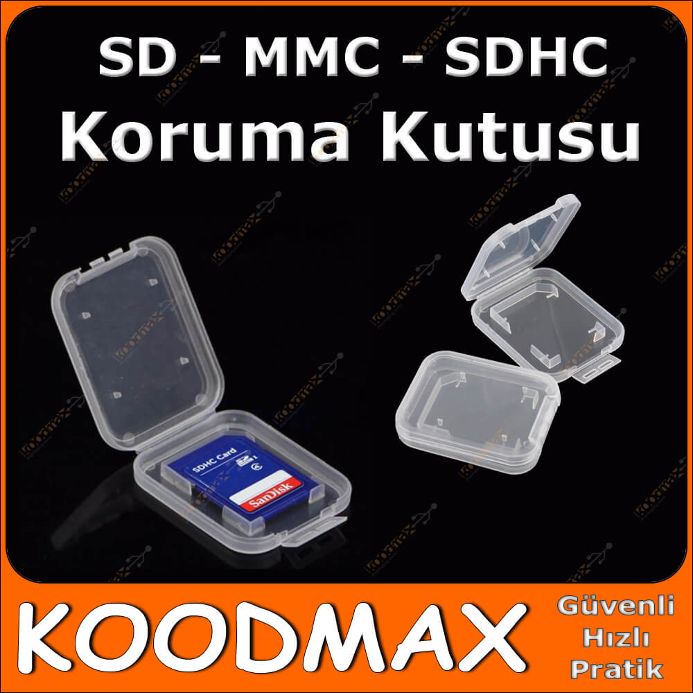 Sd - Mmc - Sdhc Hafıza Kartı Koruma Kutusu Şeffaf