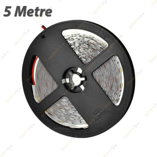 5m Şerit LED - Beyaz - SMD5050 - 60led/1m - Toplam 300 LED - 3 Çip - Double PCB - DC 12V - Silikonsuz
