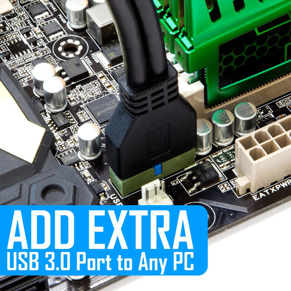 2 Port Usb 3.0 Dişi Anakart 20 Pin 2Xusb Uzatma Kablosu 19 Pin