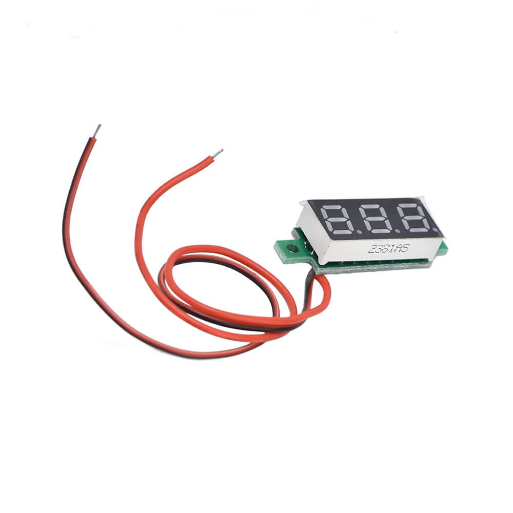 0.28'' inch Dc 0-100V Mini Digital Voltmetre 3 Kablolu Mavi
