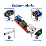 Çift Usb Dönüştürücü Dc-Dc 3A Step Down Güç Modülü