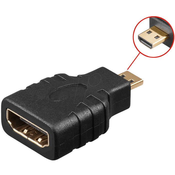 Micro Mikro Hdmi to Hdmi Çevirici Aparat - Hdmi Dişi Micro Hdmi Erkek Adaptör