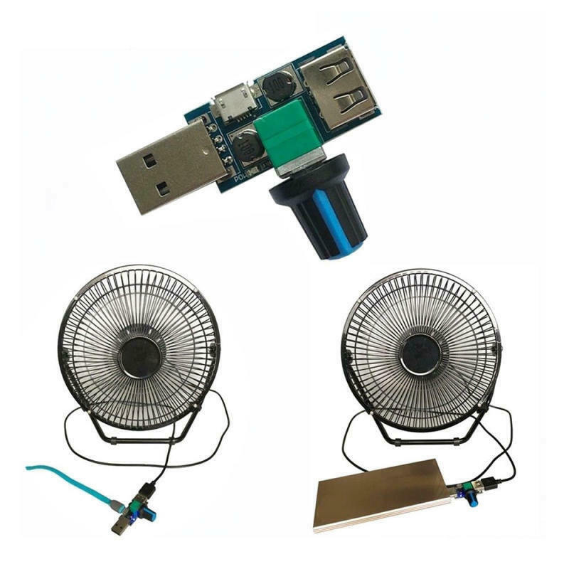 Dc 5V-12V 5W Usb - Micro Usb Fan Hız Kontrol Modülü