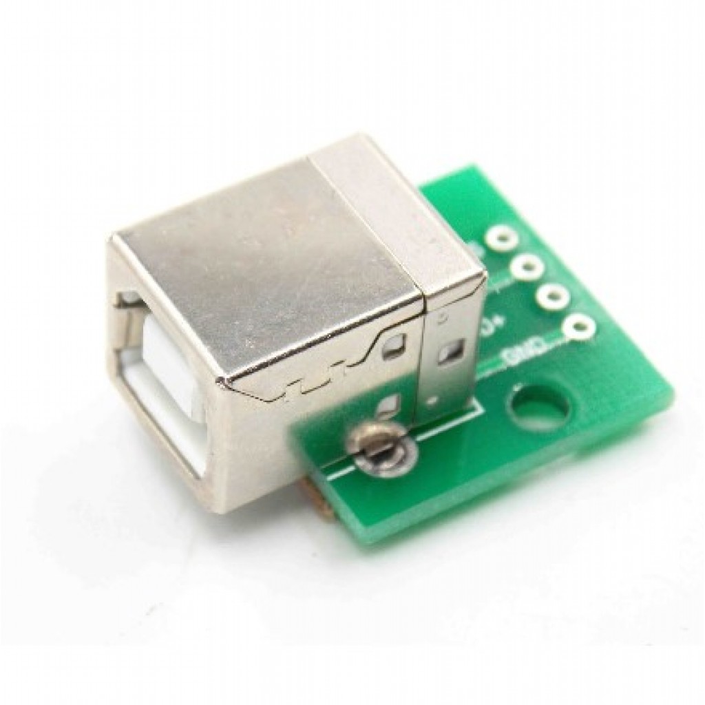 USB B Type B Dişi Soket - Breakout Board 2.54mm DIP Adaptör Konnektör