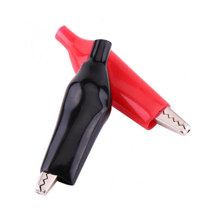Timsah Ağızlı Klips Krokodil - 2 Li Set - Kırmızı + Siyah - 2.8Cm