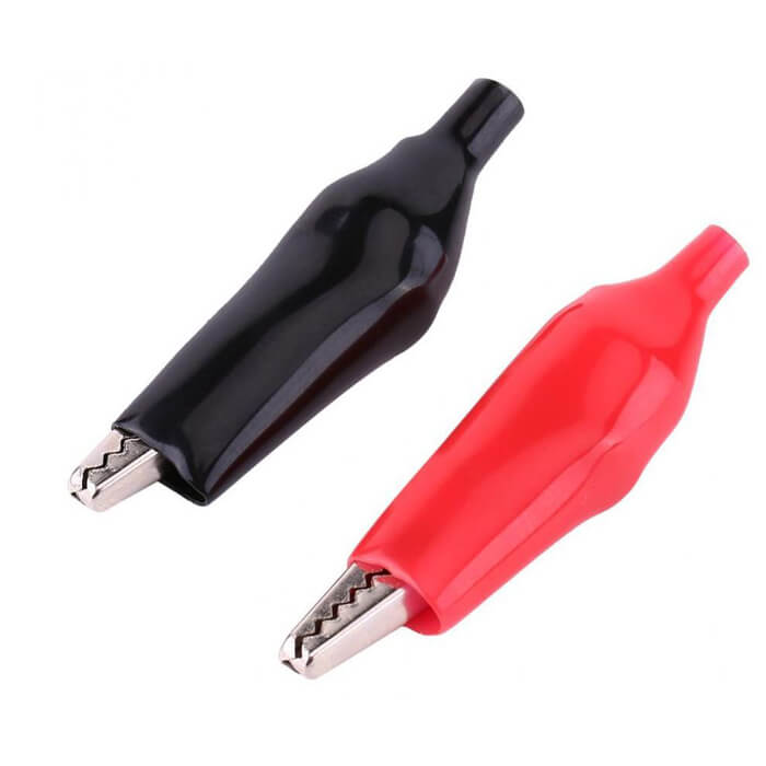Timsah Ağızlı Klips Krokodil - 2 Li Set - Kırmızı + Siyah - 2.8Cm