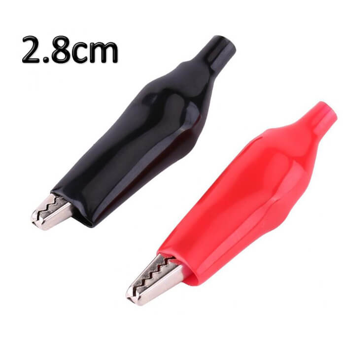 Timsah Ağızlı Klips Krokodil - 2 Li Set - Kırmızı + Siyah - 2.8Cm