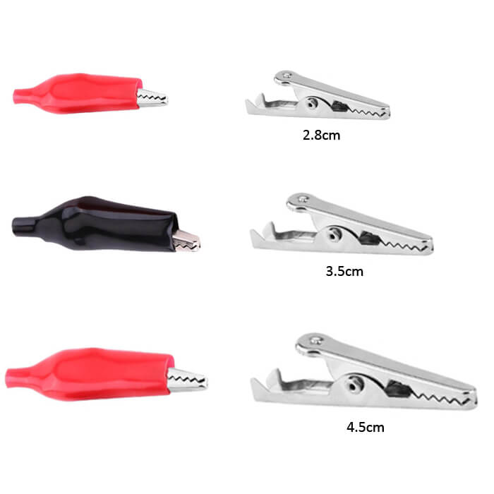 Timsah Ağızlı Klips Krokodil - 2 Li Set - Kırmızı + Siyah - 2.8Cm
