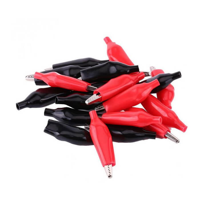 Timsah Ağızlı Klips Krokodil - 2 Li Set - Kırmızı + Siyah - 3.5Cm