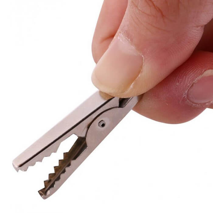 Timsah Ağızlı Klips Krokodil - 2 Li Set - Kırmızı + Siyah - 4.5Cm