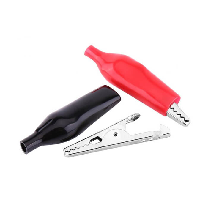 Timsah Ağızlı Klips Krokodil - 2 Li Set - Kırmızı + Siyah - 4.5Cm