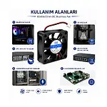 12V Fan 60 x 60 x 20Mm Soğutucu Fan 6Cm Fan 6 Cm Fan Cooler