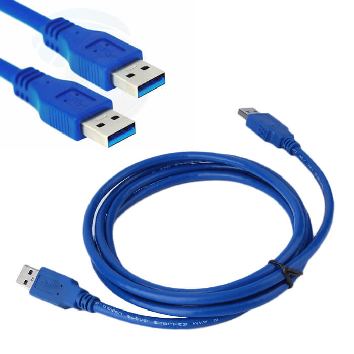 Usb 3.0 Erkek Erkek Kablo Mavi - Iki Ucu Erkek Usb Kablo - 3 Mt