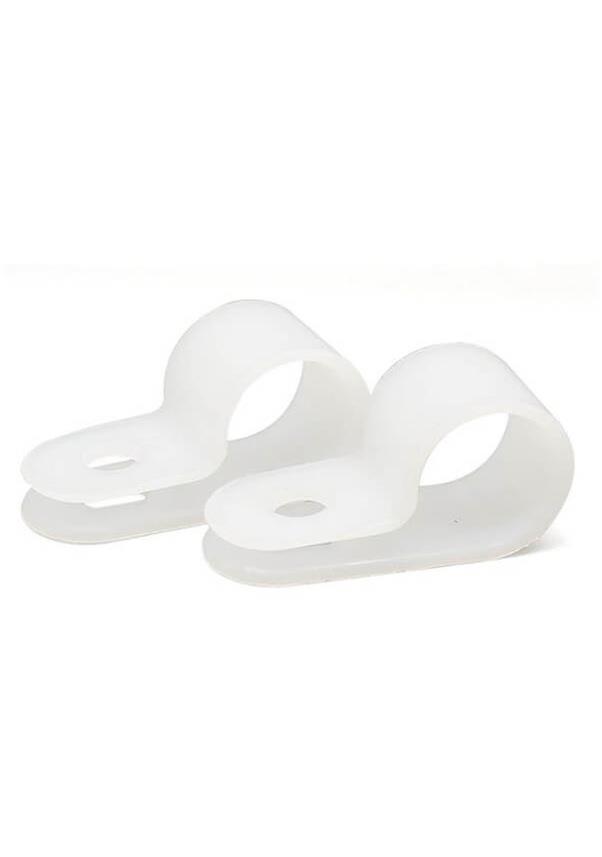 10.4mm R Tipi Plastik Kelepçe Klips, Kablo Toplayıcı, Vida Çivi Tipi - Beyaz