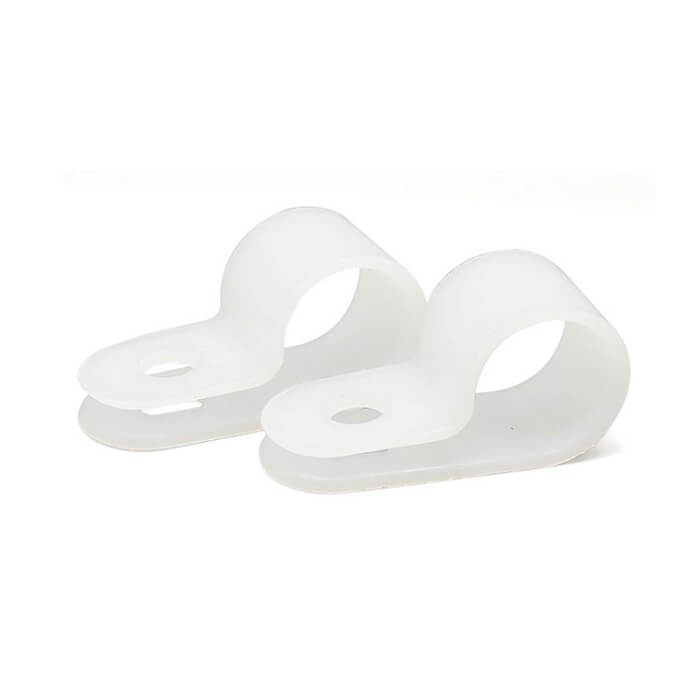 30Mm R Tipi Kelepçe Plastik Kablo Klipsi - Kablo Toplayıcı Beyaz