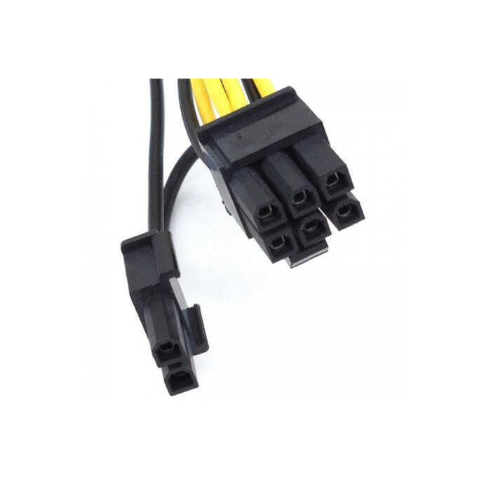 Sata to 6+2 Pin 8 Pin Ekran Kartı Power Güç Kablosu Bakır 20cm