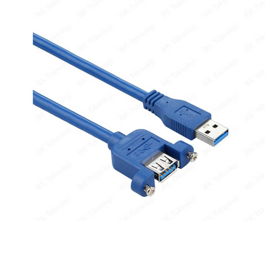 USB 3.0 Panel Tipi Erkek Dişi Uzatma Kablosu - Panel Mount - 30cm