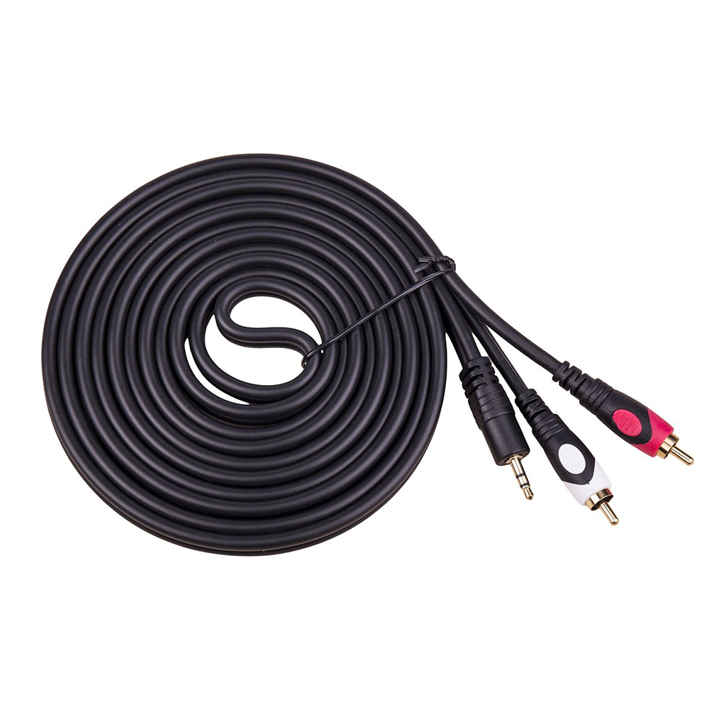 5M Stereo To 2 Rca Ses Video Sinyal Kablosu - 3.5Mm Stereo