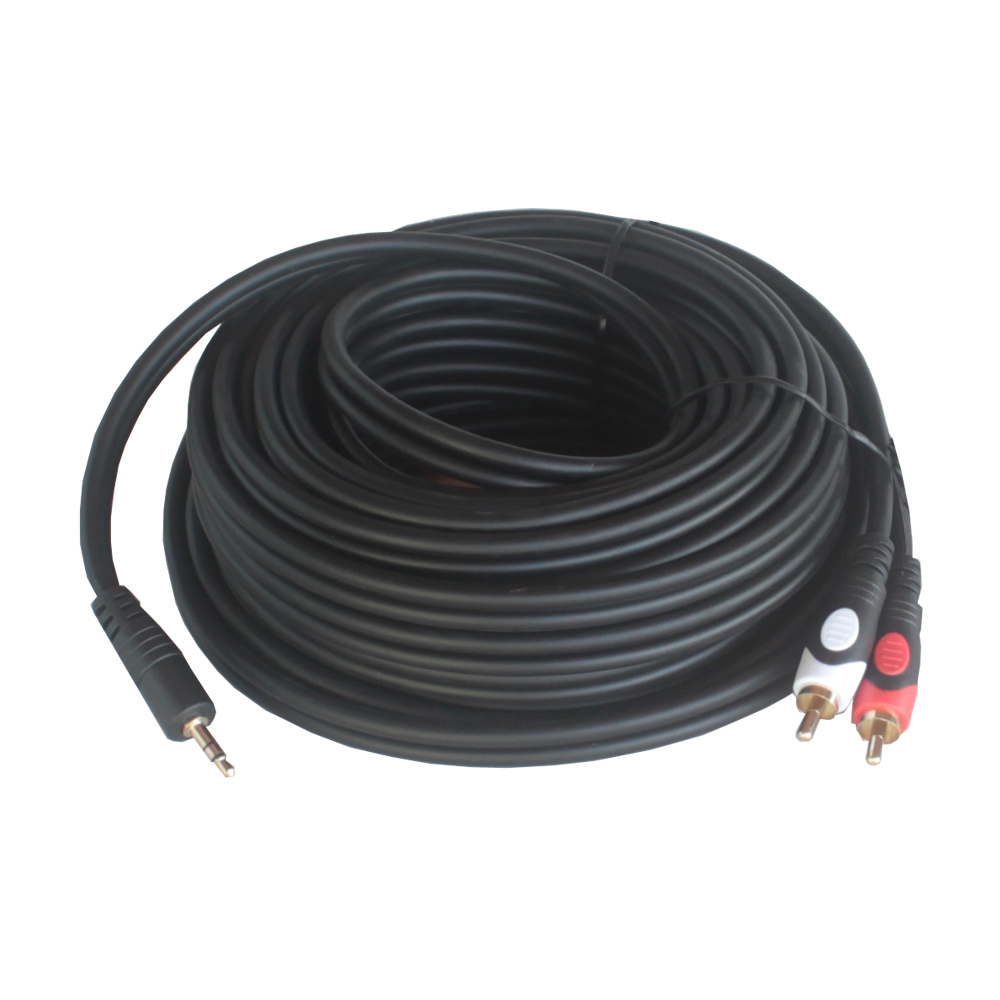 5M Stereo To 2 Rca Ses Video Sinyal Kablosu - 3.5Mm Stereo