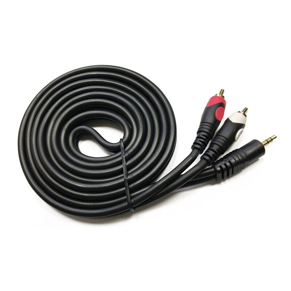 5M Stereo To 2 Rca Ses Video Sinyal Kablosu - 3.5Mm Stereo