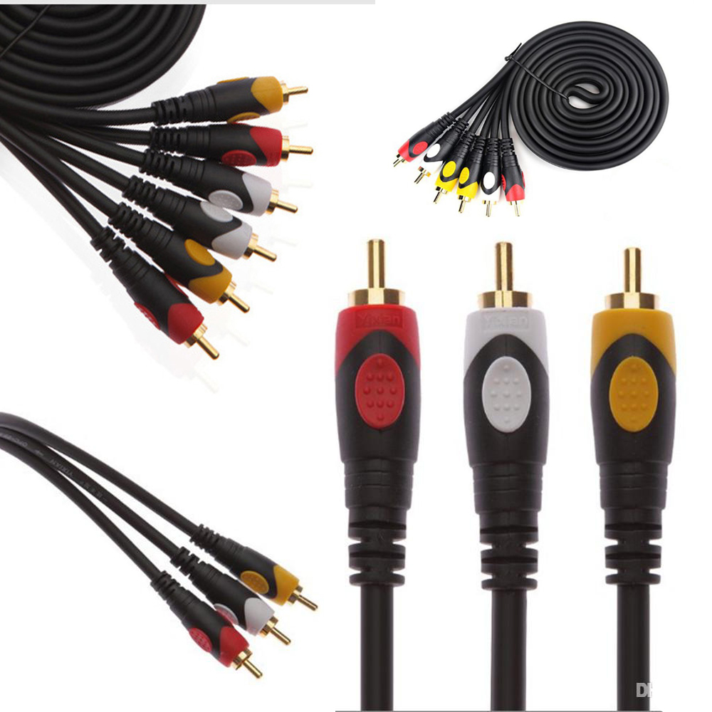 5M 3 Rca To 3 Rca Ses Video Sinyal Kablosu Özel Bakır Seri