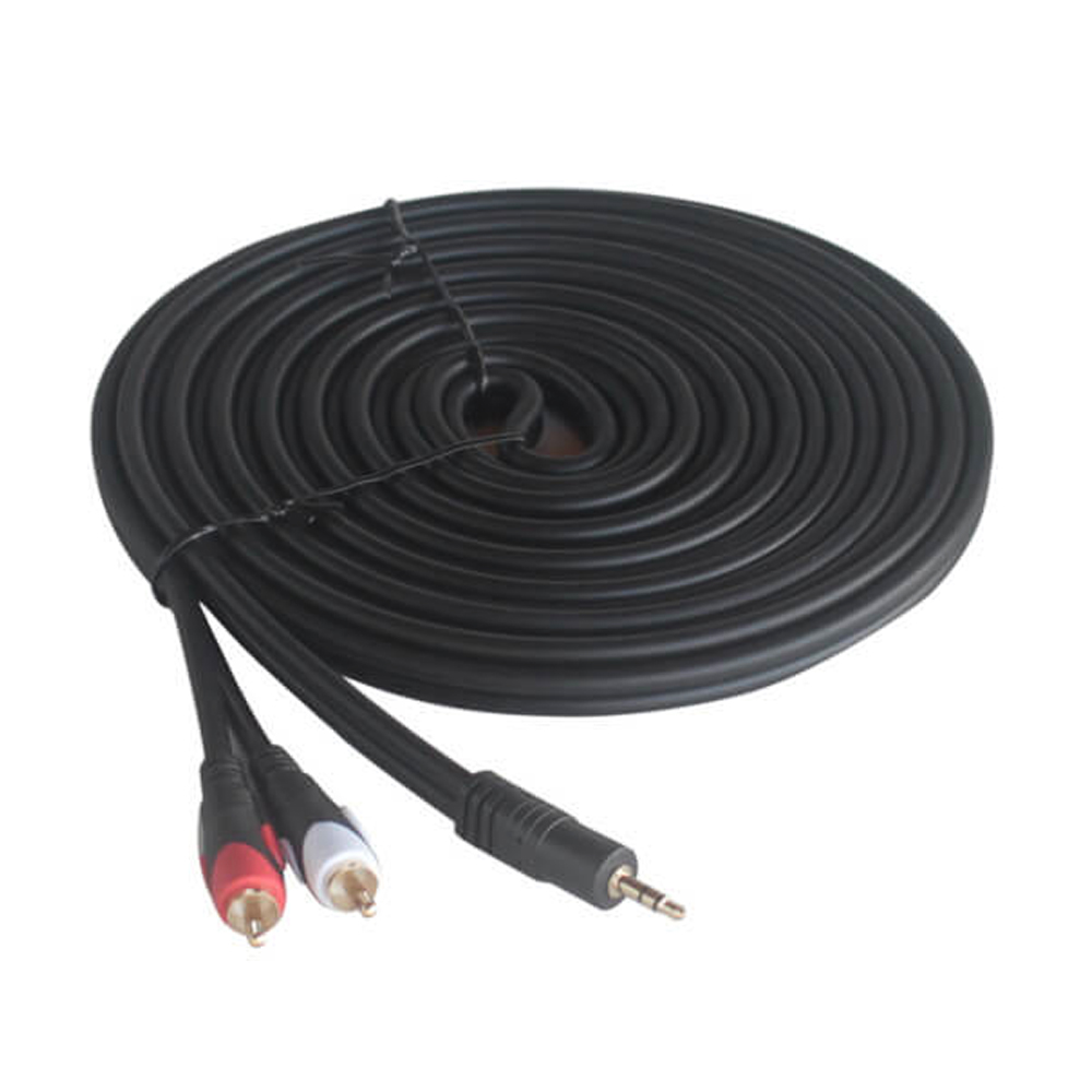 10M Stereo To 2 Rca Ses Kablosu - Özel Bakır Seri - 10 Metre