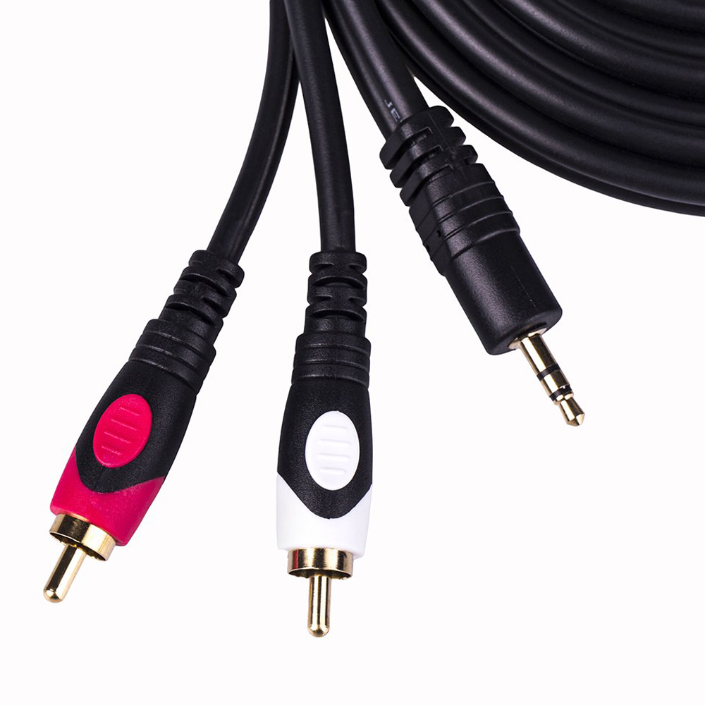 10M Stereo To 2 Rca Ses Kablosu - Özel Bakır Seri - 10 Metre