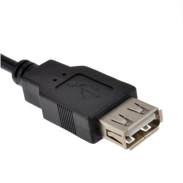 0.5m Sertifikalı USB 2.0 Uzatma Kablosu - 50cm - Siyah