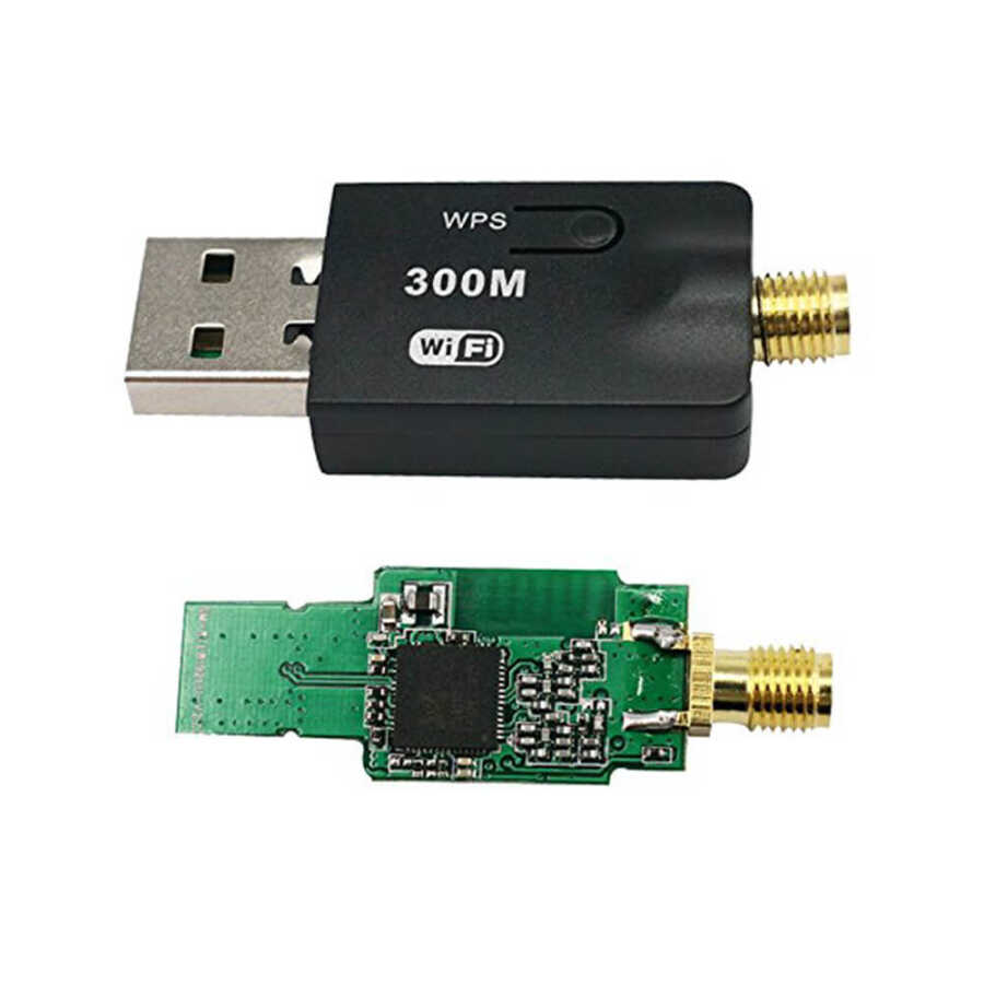 300Mbps Wireless USB WiFi Adaptör Dongle 5dBi Anten Network LAN