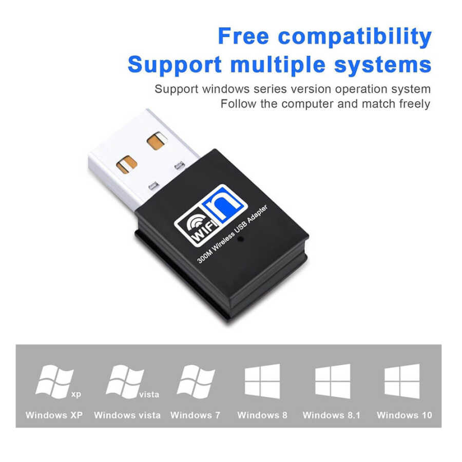 300Mbps Wireless USB Wi-Fi Adaptör Dongle Network Lan Aparatı