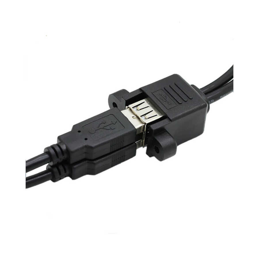 2x USB A Erkek to 2x USB A Dişi Panel Tipi Kablo - 30cm
