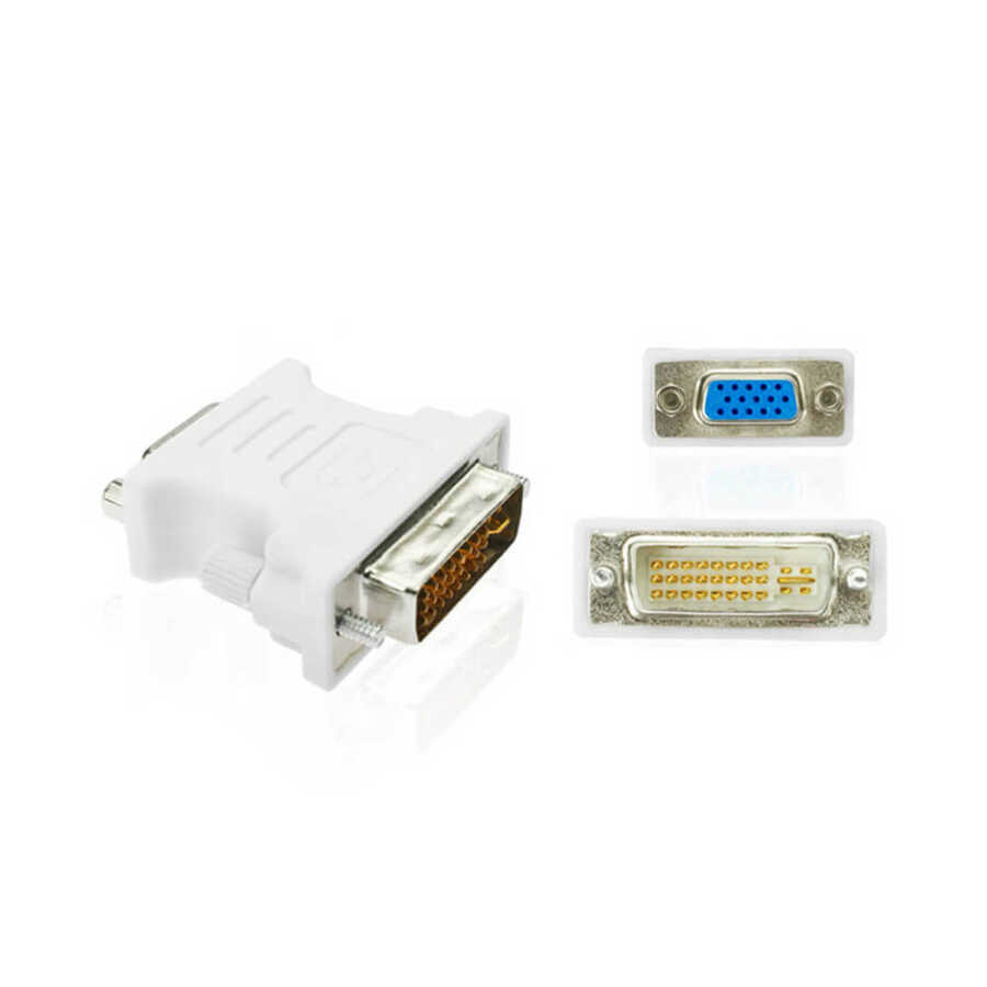 Dvi 24+5 Erkek to Vga Dişi Çevirici Dönüştürücü - Dvi Vga Adaptör