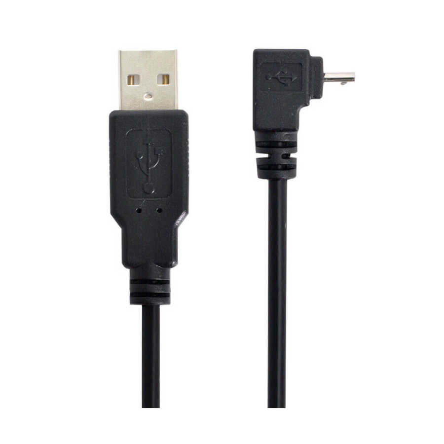 90 Derece Micro USB Erkek to USB A Erkek Kablo - Mikro Usb - 30cm
