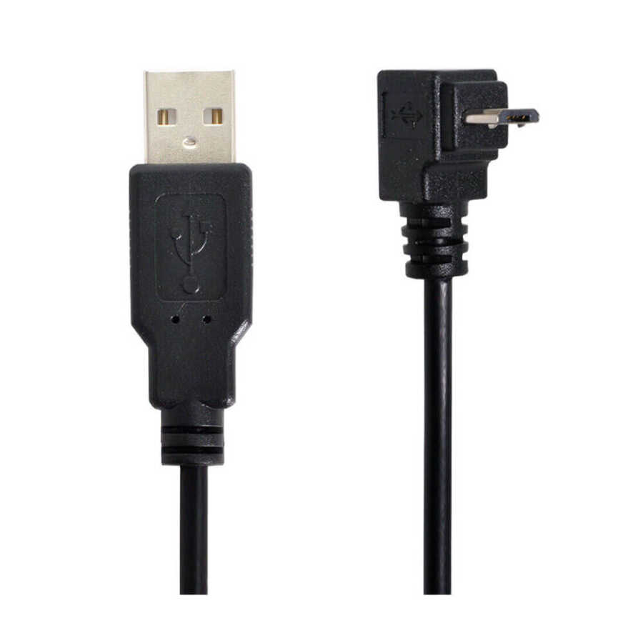 90 Derece Micro USB Erkek to USB A Erkek Kablo - Mikro Usb - 30cm