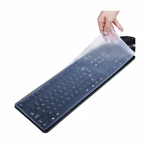 Şeffaf Silikon Klavye Koruyucu Masaüstü PC Klavye Koruma Kılıfı 45x14 cm