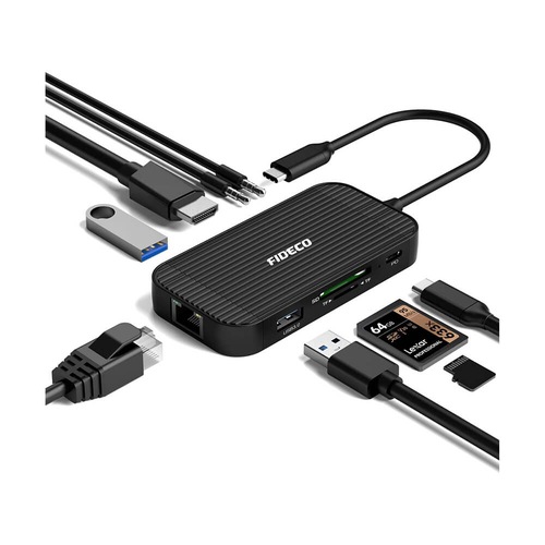 Type C Gigabit Ethernet 4K Hdmi Usb 3.0 Çoklayıcı Mic Kulaklık