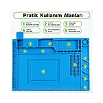 S160 Isıya Dayanıklı Silikon Ped Mıknatıslı Tamir Pedi 45x30cm