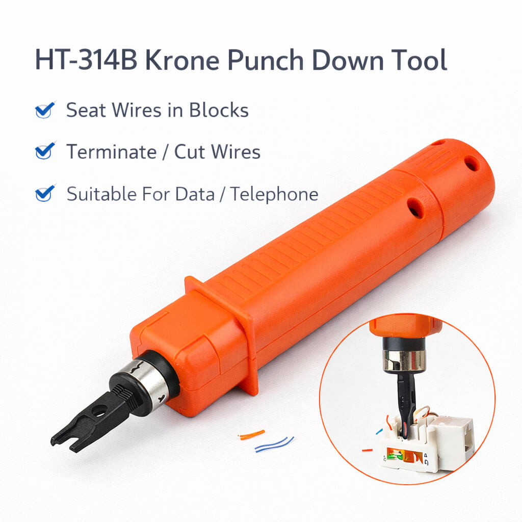 Ht-314b Data Irtibatlama Aleti - Kesici Ile Punchdown Tool Krone Pense