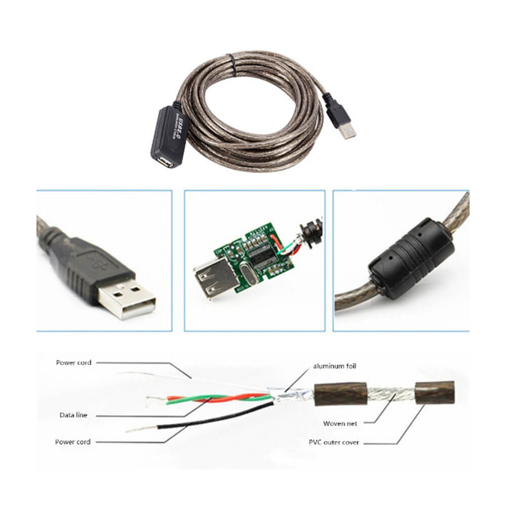 5m Metre Usb Uzatma Kablosu Çipli