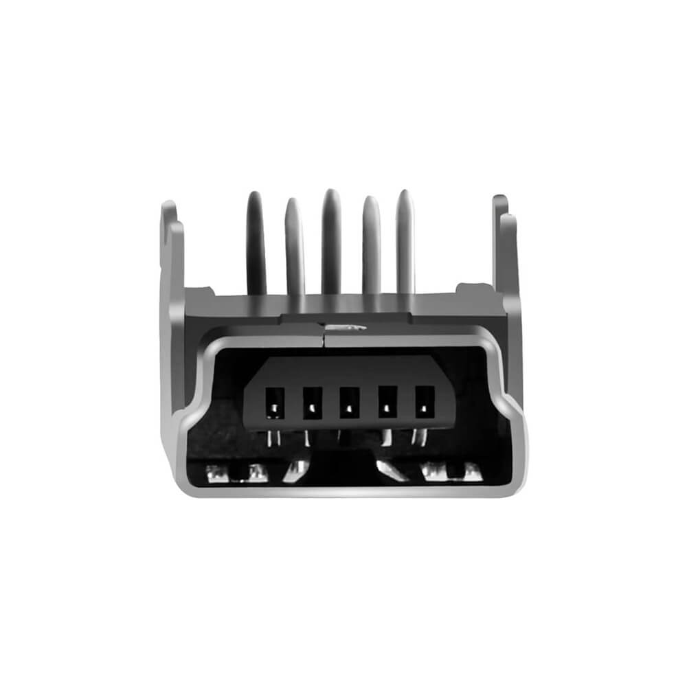 5 Pin Mini Usb Soket Usb Type-B 90 Derece Konnektör Lehimlik